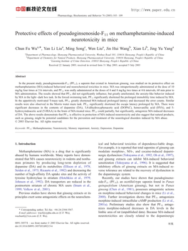 Protective Effects of Pseudoginsenoside-F11 on Methamphetamine-Induced Neurotoxicity in Mice