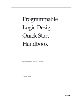 Programmable Logic Design Quick Start Handbook