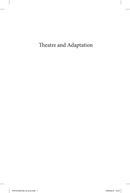 Theatre and Adaptation