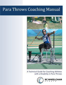 Para Throws Coaching Manual