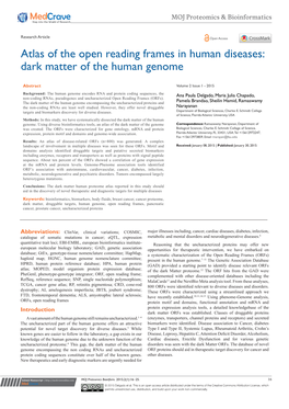 Atlas of the Open Reading Frames in Human Diseases: Dark Matter of the Human Genome