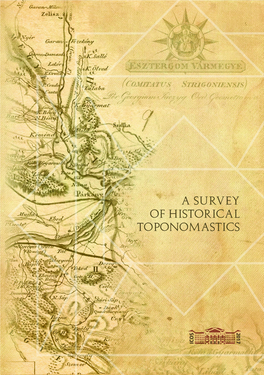 A SURVEY of HISTORICAL TOPONOMASTICS a Survey of Historical Toponomastics