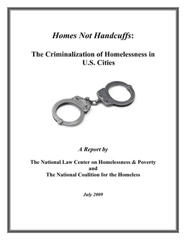 Homes Not Handcuffs