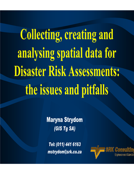 Spatial Data Management for Disaster Risk Management