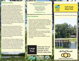 Colt Creek State Park Colt Creek to Become Florida’S 160Th State Park