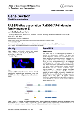 Gene Section Short Communication