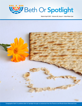 March-April 2021 L Volume 65, Issue 4 L Adar-Nisan-Iyar