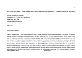 Ska Core and Phase 1 Development Area, Great Karoo, Northern Cape - Palaeontological Heritage