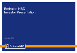 Emirates NBD Investor Presentation