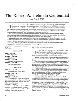 The A. Heinlein Centennial July 5 to 8, 2007