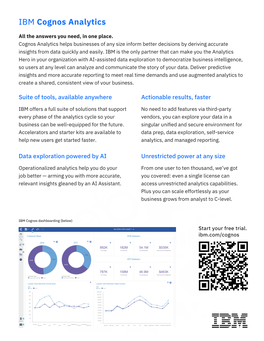 IBM Cognos Analytics