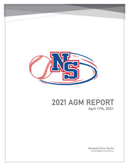 2021 AGM REPORT April 17Th, 2021