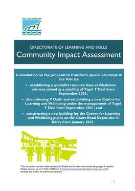 Community Impact Assessment