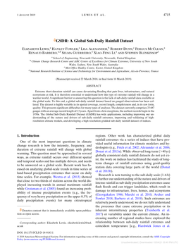 GSDR: a Global Sub-Daily Rainfall Dataset