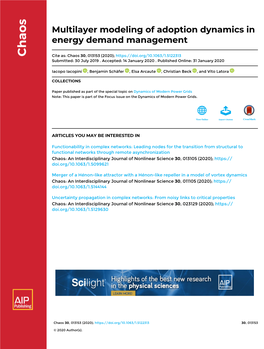 Multilayer Modeling of Adoption Dynamics in Energy Demand Management