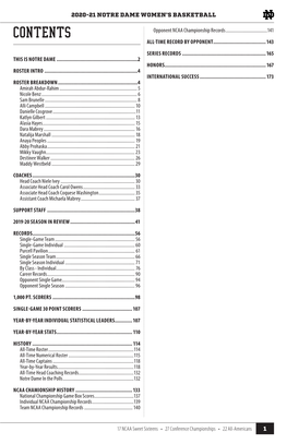 CONTENTS Opponent NCAA Championship Records