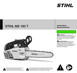 STIHL MS 193 T Owners Instruction Manual