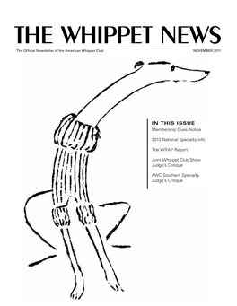 November 2011 Whippet News