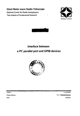 Interface Between a PC Parallel Port and GPIB Devices