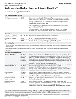 Understanding Bank of America Interest Checkingtm