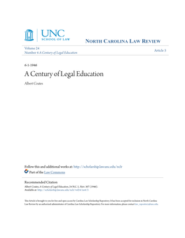 A Century of Legal Education