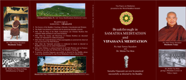 Breakthrough in Samatha Meditation and Vipassana Meditation