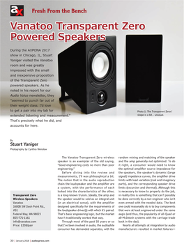 Vanatoo Transparent Zero Powered Speakers