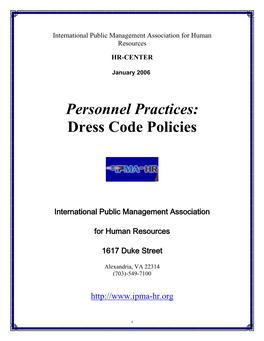 Personnel Practices: Dress Code Policies