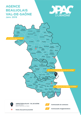 Carte De L'agence Beaujolais Val De Saône