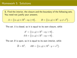 Homework 5. Solutions