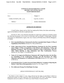 United States Bankruptcy Court District of Connecticut Hartford Division