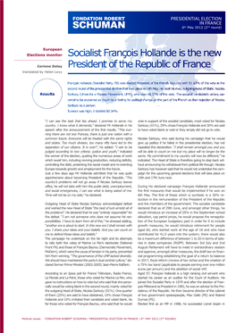 PRESIDENTIAL ELECTION in FRANCE 6Th May 2012 (2Nd Round)