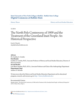 The North Pole Controversy of 1909 and the Treatment of the Greenland Inuit People: an Historical Perspective