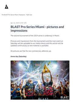 BLAST Pro Series Miami Champions - Faze Clan