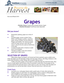 Preserving Grapes