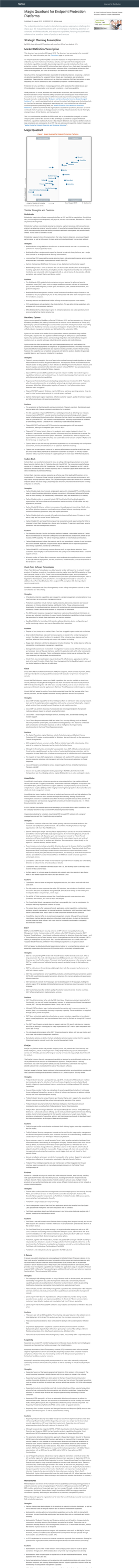 Magic Quadrant for Endpoint Protection Platforms