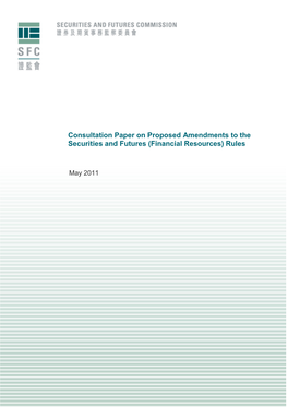 Consultation Paper on Proposed Amendments to the Securities and Futures (Financial Resources) Rules