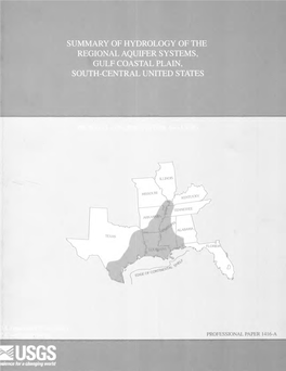 Summary of Hydrology of the Regional Aquifer Systems, I Gulf Coastal Plain, South-Central United States