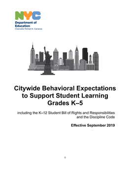 Citywide Behavioral Expectations to Support Student Learning Grades K–5