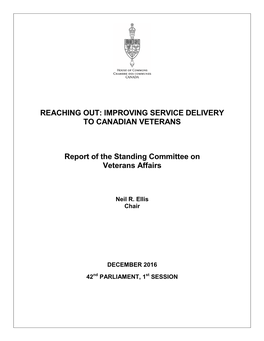 Improving Service Delivery to Canadian Veterans