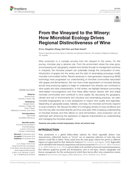 How Microbial Ecology Drives Regional Distinctiveness of Wine