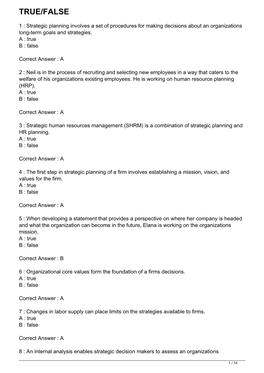 Chapter 02 Strategy and Human Resources Planning