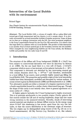 Interaction of the Local Bubble with Its Environment