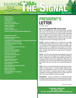 President's Letter