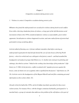 Competitive Escalation During Protest Cycles Mi