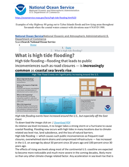 What Is High Tide Flooding?