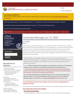 Landscape Message: Jun 12, 2020