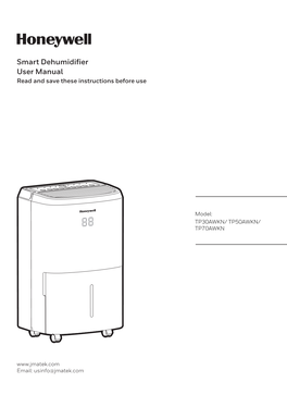 Smart Dehumidifier User Manual