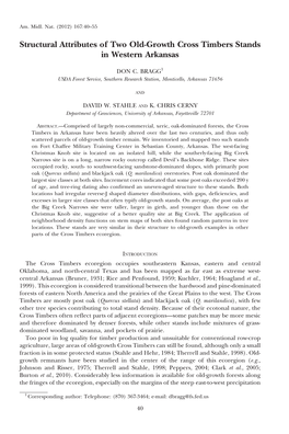 Structural Attributes of Two Old-Growth Cross Timbers Stands in Western Arkansas
