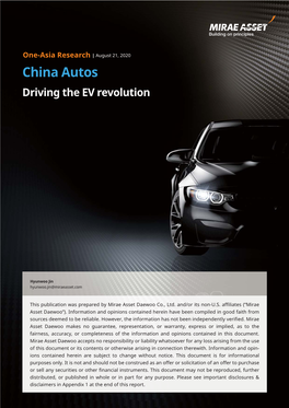 China Autos Driving the EV Revolution